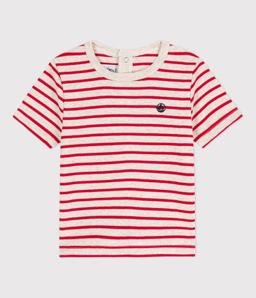 PETIT BATEAU - Tee-shirt manches courtes bébé en coton rayé