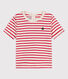 Tee-shirt manches courtes bébé en coton rayé