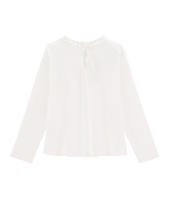 Tee shirt manches longues enfant fille blanc MARSHMALLOW