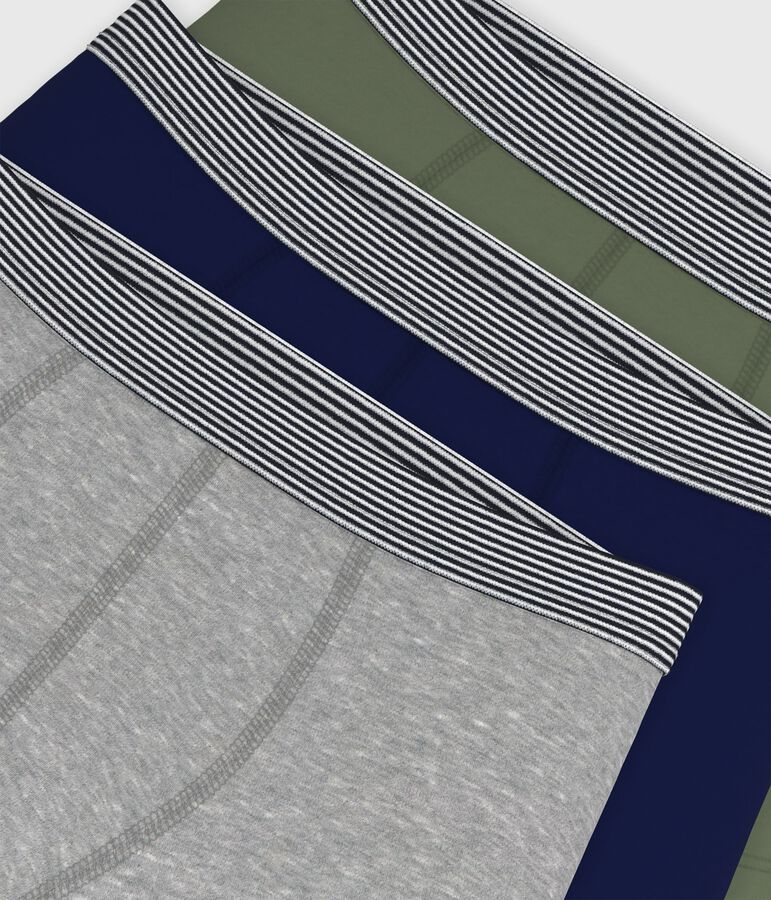 Lot de boxers enfant en coton uni variante 1