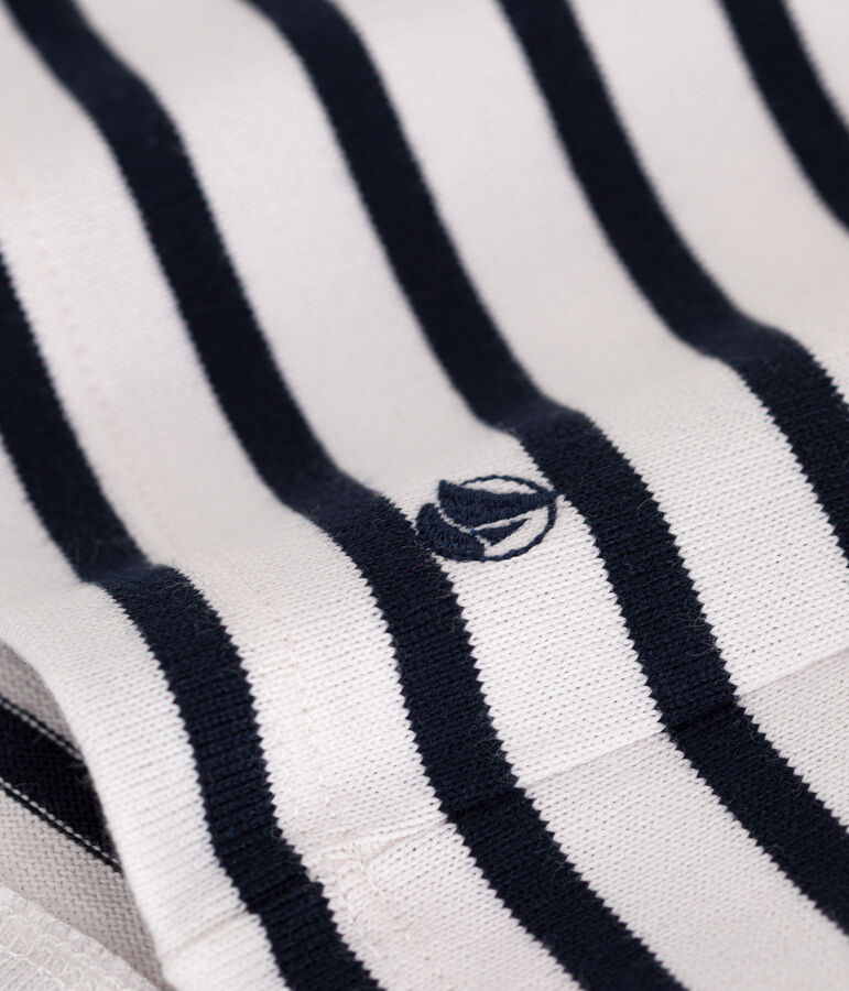 Marini&egrave;re boutonn&eacute;e en coton Femme blanc MARSHMALLOW/bleu SMOKING