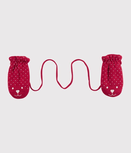 Moufles bébé doublée micropolaire rouge TERKUIT