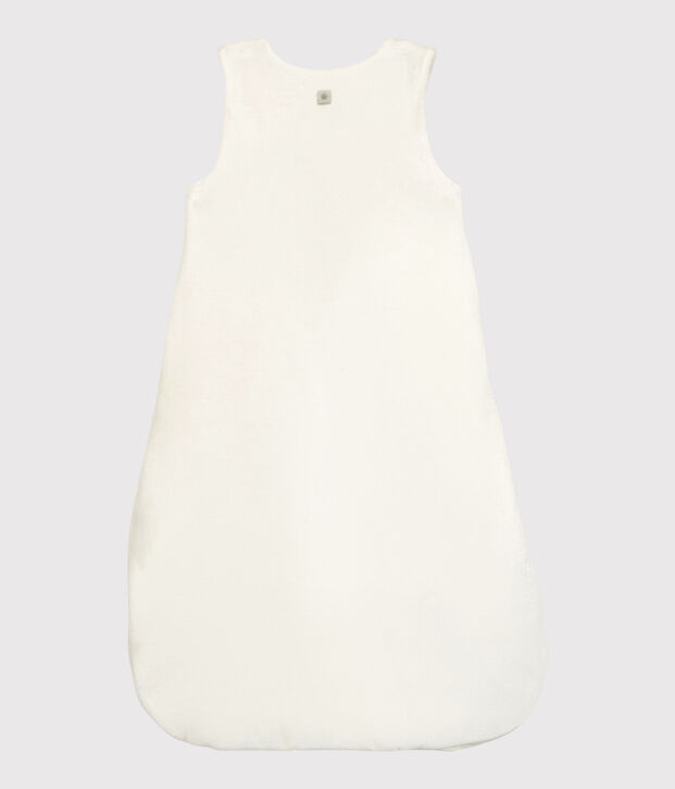 Gigoteuse b&eacute;b&eacute; en velours de coton biologique blanc
