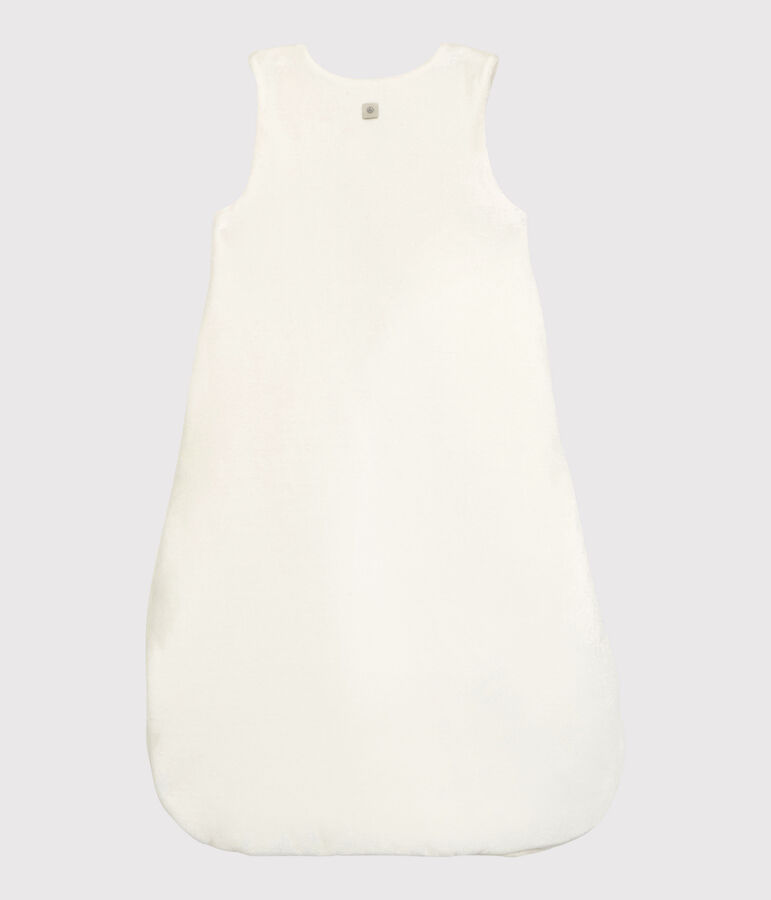 Gigoteuse b&eacute;b&eacute; en velours de coton biologique blanc MARSHMALLOW