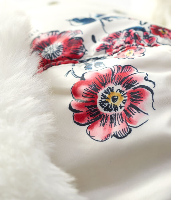 Chapka imperméable bébé. blanc MARSHMALLOW/blanc MULTICO