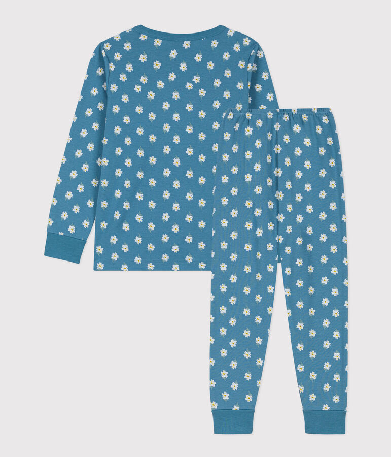 Pyjama fleur petite fille en coton POLOCHON/ MULTICO