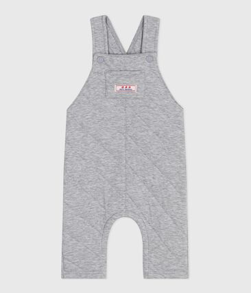 Salopette bébé en coton épais jambes longues, unie