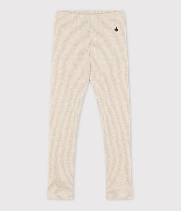 Legging en coton enfant fille beige
