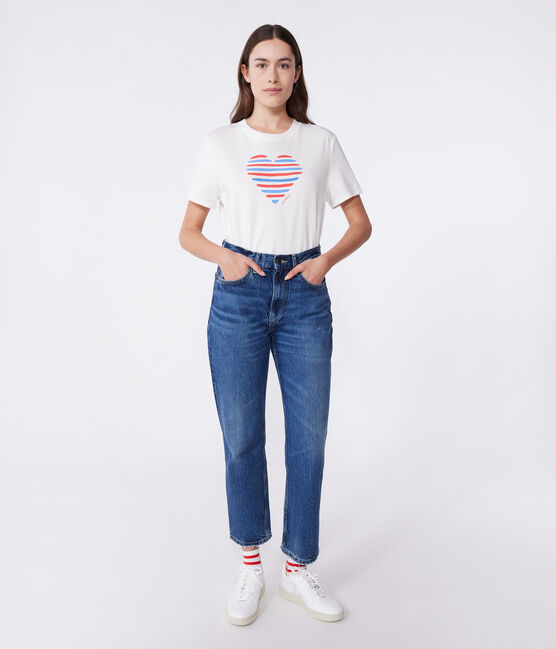 Tee-shirt Femme Le Droit en coton uni blanc MARSHMALLOW