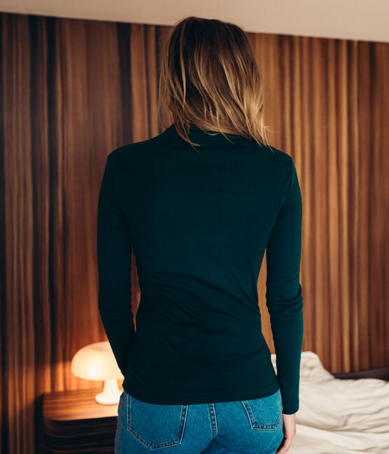 Sous-pull femme en coton léger noir NOIR