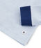Pyjama petit garçon coupe très ajustée en côte bleu ACIER/blanc MARSHMALLOW
