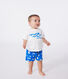 T-shirt bébé en coton à manches courtes uni