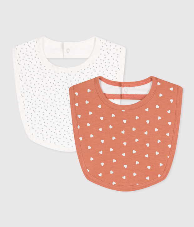 Lot de 2 bavoirs imprim&eacute;s b&eacute;b&eacute; en coton multicouleur