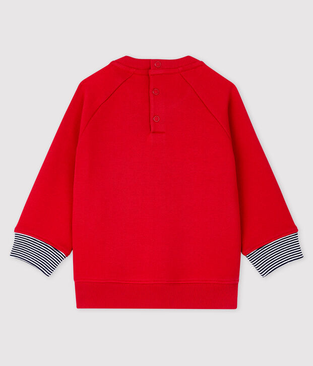 Sweatshirt b&eacute;b&eacute; gar&ccedil;on imprim&eacute; rouge