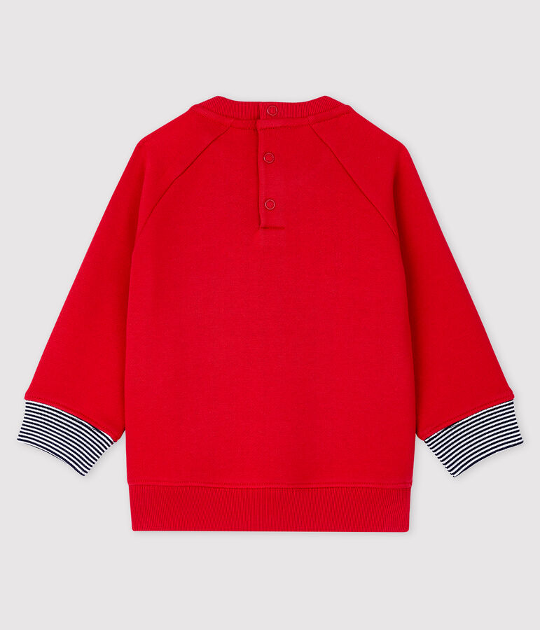Sweatshirt b&eacute;b&eacute; gar&ccedil;on imprim&eacute; rouge TERKUIT