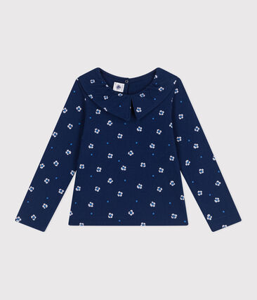 Teeshirt enfant en coton manches longues fleuri