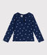 Teeshirt enfant en coton manches longues fleuri