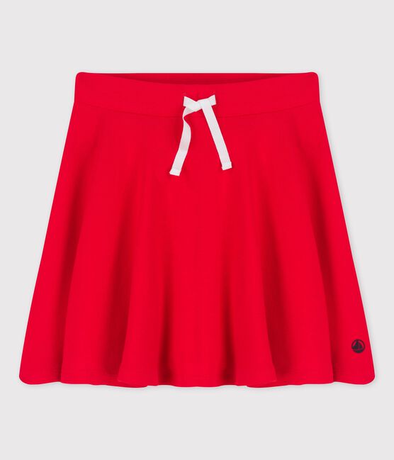 Jupe en coton bio enfant fille rouge PEPS