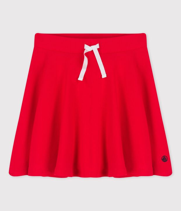 Jupe en coton bio enfant fille rouge