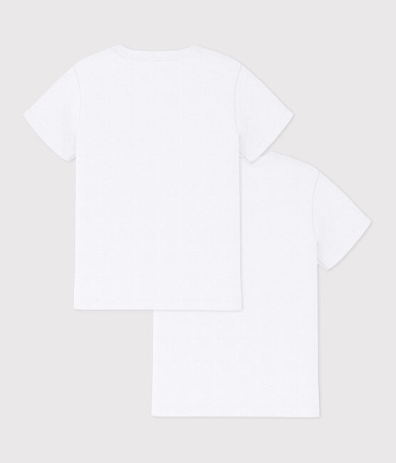 Lot de 2 tee-shirts manches courtes blancs garçon variante 1