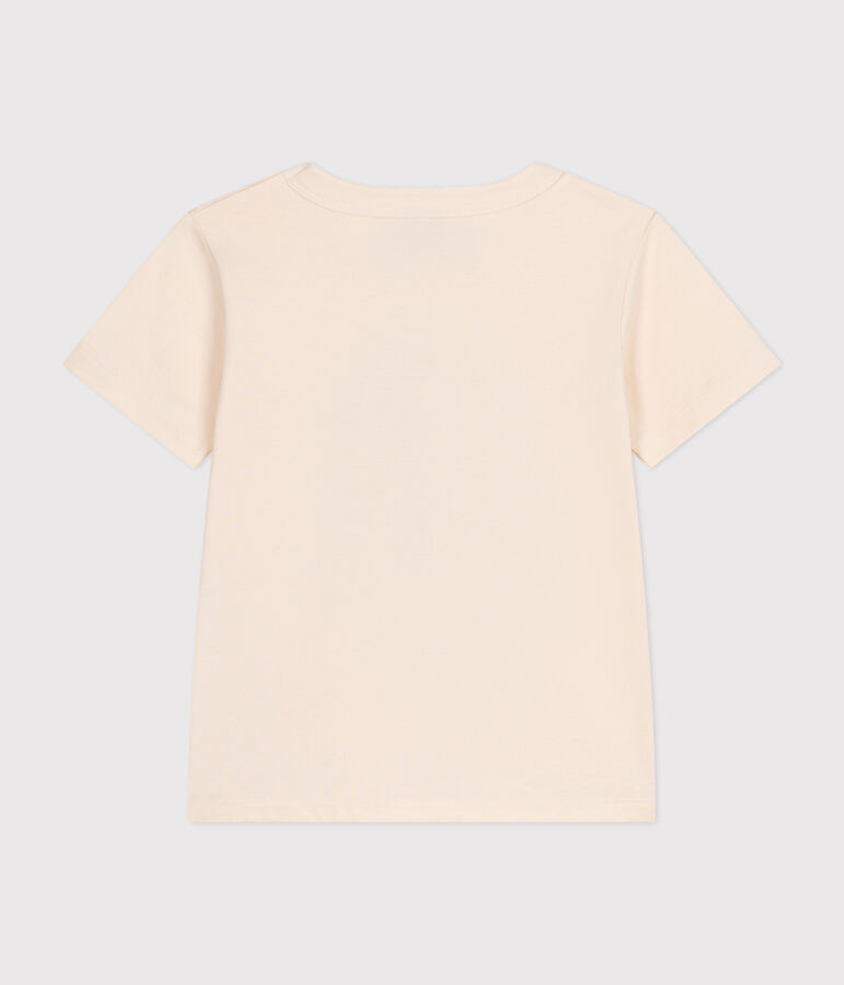Tee-shirt manches courtes en jersey fin enfant gar&ccedil;on &eacute;cru AVALANCHE