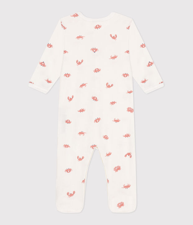 Pyjama b&eacute;b&eacute; en coton crabes blanc/multicouleur