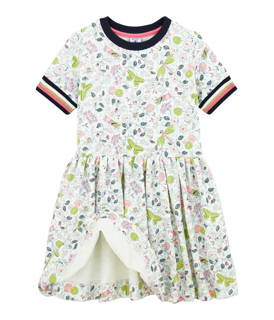 Robe enfant fille blanc MARSHMALLOW/blanc MULTICO