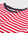 Tee-shirt LE BOXY en coton Femme rouge PEPS/blanc MARSHMALLOW