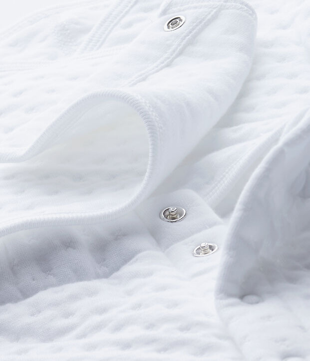 Dors-bien b&eacute;b&eacute; mixte en tubique matelass&eacute; blanc