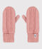 moufles enfant garçon-fille rose SALINE