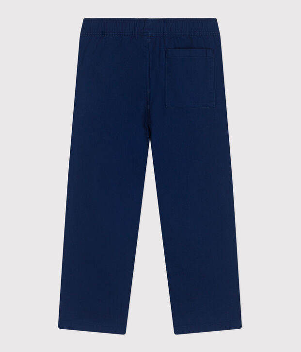 Pantalon enfant en coton bleu fonc&eacute;