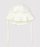 Capeline bébé en coton biologique blanc MARSHMALLOW