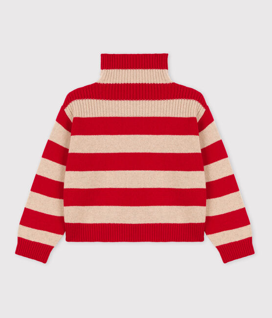 Pull rayé en laine et coton enfant fille / garçon TRENCH/ STOP