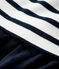 Robe en jersey et gaze de coton bio enfant fille blanc MARSHMALLOW/bleu SMOKING
