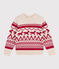 Pull enfant en laine et coton à motifs rouge AVALANCHE/ TERKUIT