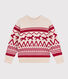 Pull enfant en laine et coton à motifs