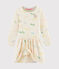 Robe enfant fille beige COQUILLE/blanc MULTICO
