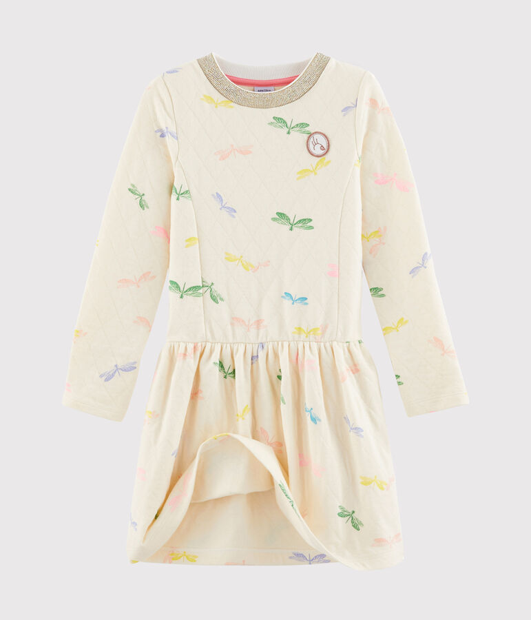 Robe enfant fille blanc/multicouleur