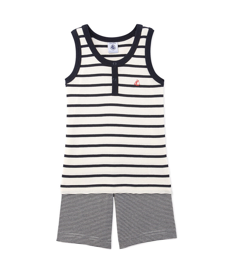 Pyjacourt gar&ccedil;on ray&eacute; blanc/bleu