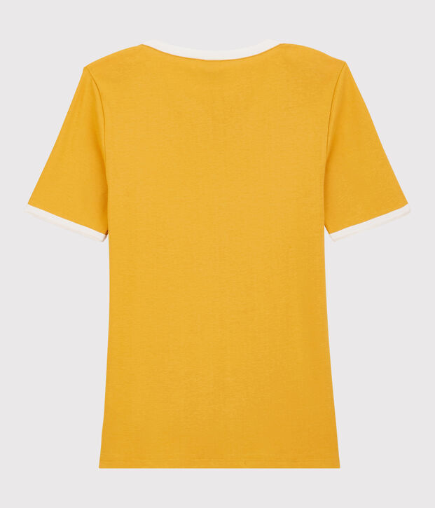 T-shirt en coton Femme jaune