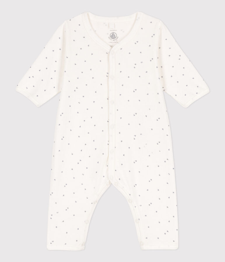 Dors-bien &eacute;toiles en coton blanc MARSHMALLOW/gris GRIS