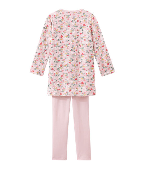 Chemise de nuit petite fille rose JOLI/blanc MULTICO