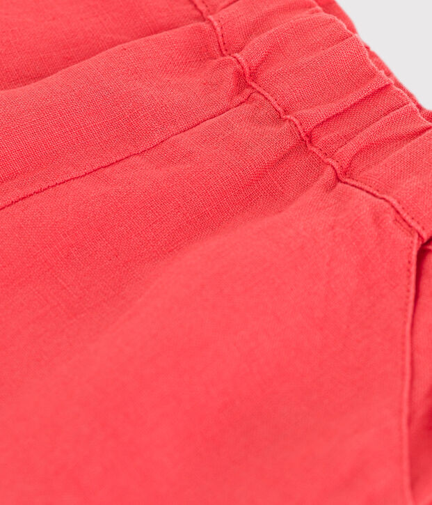 Short b&eacute;b&eacute; en lin orange