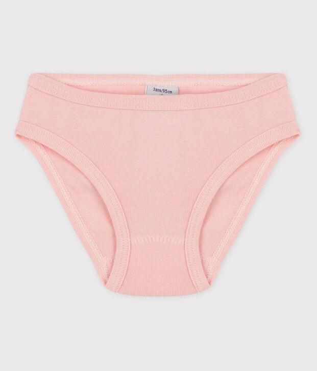 Culotte petite fille en coton rose
