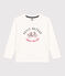 Tee-shirt manches longues en coton enfant gar&ccedil;on blanc