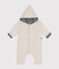 Combinaison longue ouatinée à capuche en coton bébé beige MONTELIMAR CHINE