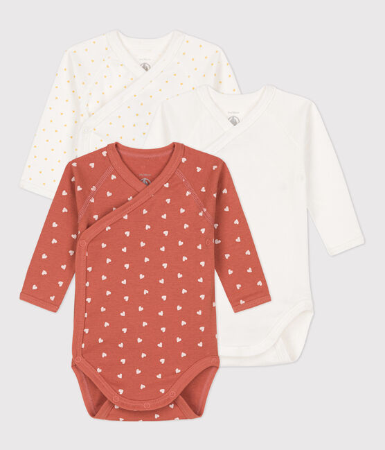 Lot de 3 bodies manches longues bébé en coton variante 1
