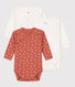 Lot de 3 bodies manches longues bébé en coton