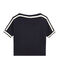 Tee shirt femme en lin manches courtes bleu SMOKING