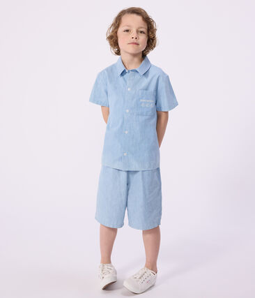 Chemise enfant en coton à manches courtes
